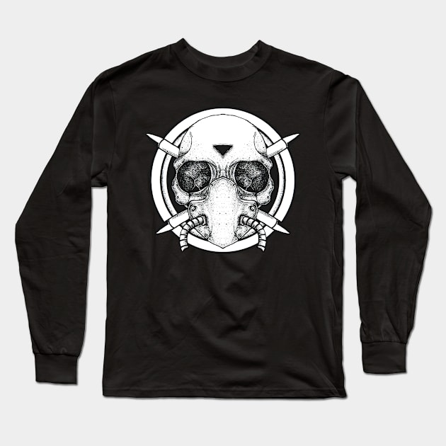 war skull Long Sleeve T-Shirt by Behold Design Supply